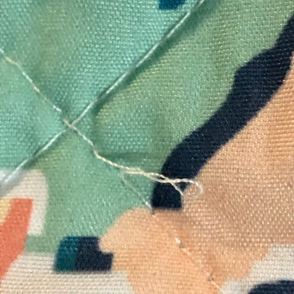 Design Source Two King Pillow Shams Floral Used Quilted Front 20” x 36” - Picture 10 of 16